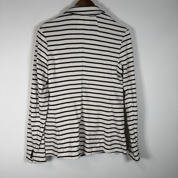 Old Navy Women Stripe Black And White Long Sleeve Button Blazer Jacket Size M - Picture 4 of 4